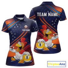 Load image into Gallery viewer, Funny Chicken Billiard Shirts for Women Custom 9 Ball Billiard Jersey Pool Shirt BHT12