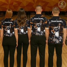 Load image into Gallery viewer, Custom Orange Funny Raccoon Dart Team Shirt for Men Dart Jersey Polo &amp; /4-Zip Dartboard Shirt Outfit DHT29