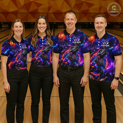 Galaxy Funny Bowling Shirt for Men Custom Bowling League Jersey Polo & Quartr-Zip QZT1022