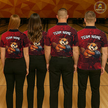 Load image into Gallery viewer, Funny Beaver Bowling Shirt for Women Custom Bowling Team Jersey Polo &amp; Quarter-Zip Bowling Performance QZT985
