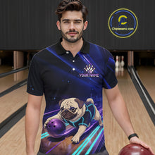 Load image into Gallery viewer, Funny Pug Dog Bowling Team Shirt for Men Custom Bowling Jersey Polo &amp; 1/4-Zip Bowling Unisex QZT908