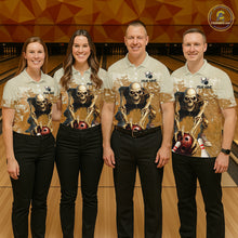 Load image into Gallery viewer, Custom Skeleton Bowling Team Shirt for Women Bowling Jersey Bowling Outfit Polo &amp; Quarter-Zip QZT987