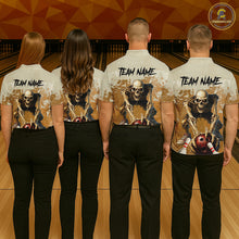 Load image into Gallery viewer, Custom Skeleton Bowling Team Shirt for Women Bowling Jersey Bowling Outfit Polo &amp; Quarter-Zip QZT987