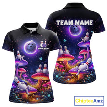 Load image into Gallery viewer, Mystic Bowling Night Garden Custom Bowling Team Shirt for Women Bowling Jersey Polo &amp; Quarter-Zip QZT990