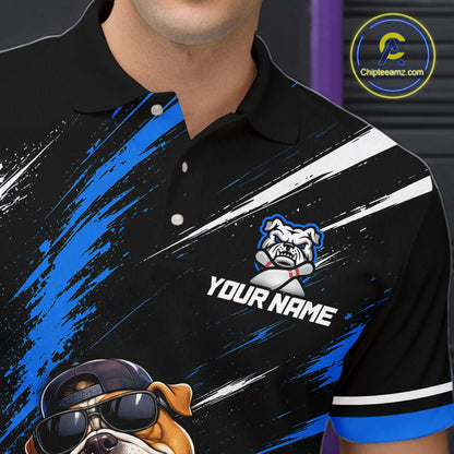 Custom Funny Bulldog Bowling Shirt Bowling Team Jersey for Men Bowling Outfit QZT1214