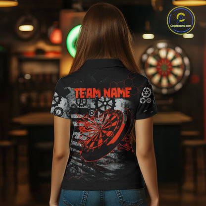 Custom Black & Red Dart Shirt for Team Polo & 1/4-Zip Dart Jersey for Women Dart Outfit Gifts DHT8