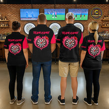 Load image into Gallery viewer, Personalized Pink Dart Shirt for Couples Valentine Dart Jersey for Men Dartboard Shirt for Team DHT9