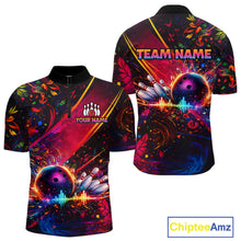 Load image into Gallery viewer, Custom Retro Music Bowling Shirt for Men Bowling Jersey Polo &amp; 1/4-Zip Bowling Tournament QZT954