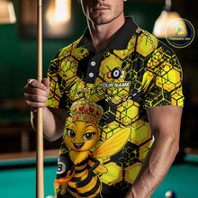 Load image into Gallery viewer, Funny Bee 8 Ball Billiard Shirts for Men Custom Billiard Team Jersey Polo &amp; 1/4 Zip BHT29