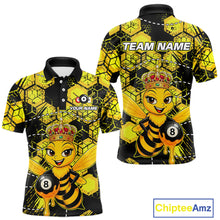 Load image into Gallery viewer, Funny Bee 8 Ball Billiard Shirts for Men Custom Billiard Team Jersey Polo &amp; 1/4 Zip BHT29