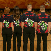 Load image into Gallery viewer, Custom Funny Red Crocodile Bowling Shirt Alligator Bowling Jersey for Men Polo &amp; 1/4 Zip QZT823