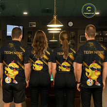 Load image into Gallery viewer, Four people wearing matching shirts with a duck graphic and 'Team Name' text in an indoor setting.