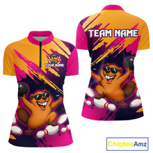 Load image into Gallery viewer, Colorful sports jersey with cartoon beaver design and customizable text on a white background