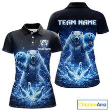 Load image into Gallery viewer, Custom Polar Beer Bowling Team Shirt for Women Ice Bowling Jersey Polo &amp; Quarter-Zip QZT973