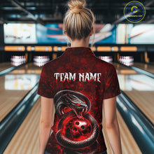 Load image into Gallery viewer, Red Snake Bowling Shirt for Women Personalized Bowling Team Jersey Polo &amp; Quarter-Zip QZT934