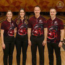 Load image into Gallery viewer, Red Snake Bowling Shirt for Women Personalized Bowling Team Jersey Polo &amp; Quarter-Zip QZT934
