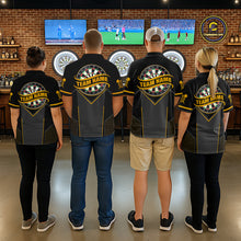Load image into Gallery viewer, Personalized Yellow Dart Team Shirt for Men Custom Dart Jersey Polo &amp; 1/4-Zip Dartboard Outfit DHT16