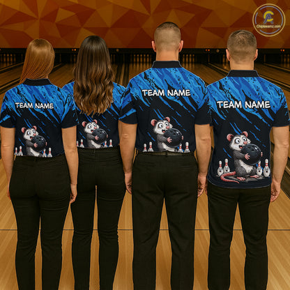 Custom Funny Opossum Bowling Team Jersey Ugly Bowling Shirt League for Women Bowling Gift QZT846
