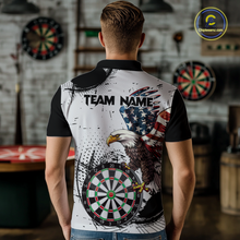Load image into Gallery viewer, Custom American Eagle Dart Shirs for Men Patriotic Dartboard Shirt Gift Dart Jersey DHT4