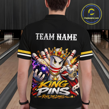 Load image into Gallery viewer, Custom King Pins Bowling Shirt for Men Bowling Team Jersey Polo &amp; Quarter-Zip Shirt Bowling Tournament QZT950
