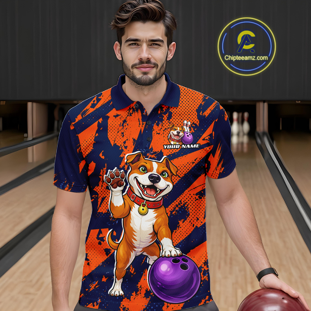 Custom Pitbull Bowling Shirt for Men Bowling Team Jersey Polo & Quarter-Zip QZT1002