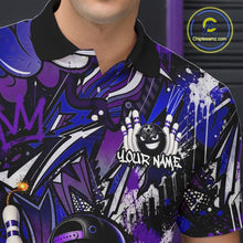 Load image into Gallery viewer, Colorful polo shirt with abstract design and 'Your Name' text, brand logo visible.