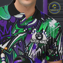Load image into Gallery viewer, Colorful polo shirt with graphic design and 'Your Name' text, brand logo visible.