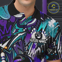 Load image into Gallery viewer, Colorful polo shirt with abstract design and 'Your Name' text, brand logo visible.