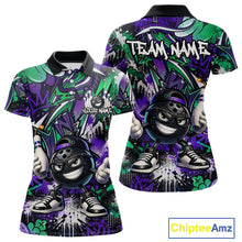 Load image into Gallery viewer, Colorful polo shirt with cartoon character and 'Team Name' text, featuring the brand 'Chiptee Amz'.