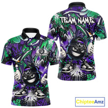 Load image into Gallery viewer, Colorful polo shirt with cartoon character design and 'Team Name' text on a white background.
