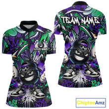 Load image into Gallery viewer, Colorful bowling shirt with cartoon character and 'Team Name' text, featuring Chiptee Amz branding.