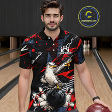 Load image into Gallery viewer, Custom Funny Gull Bowling Team Shirt for Men Bowling League Jersey Polo &amp; Quarter-Zip QZT1016