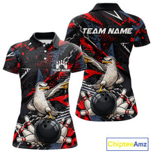 Load image into Gallery viewer, Custom Funny Gull Bowling Team Shirt for Women Bowling League Jersey Polo &amp; Quarter-Zip QZT1016