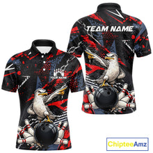 Load image into Gallery viewer, Custom Funny Gull Bowling Team Shirt for Men Bowling League Jersey Polo &amp; Quarter-Zip QZT1016