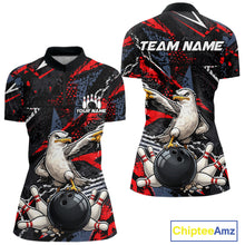 Load image into Gallery viewer, Custom Funny Gull Bowling Team Shirt for Women Bowling League Jersey Polo &amp; Quarter-Zip QZT1016