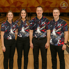 Load image into Gallery viewer, Custom Funny Gull Bowling Team Shirt for Men Bowling League Jersey Polo &amp; Quarter-Zip QZT1016