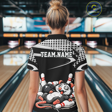 Load image into Gallery viewer, Personalized Funny Opossum Bowling Shirt Bowling Jersey for Women Bowling Polo &amp; Quarter-Zip QZT847