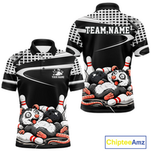 Load image into Gallery viewer, Personalized Funny Opossum Bowling Shirt Bowling Jersey for Men Bowling Polo &amp; Quarter-Zip QZT847