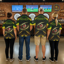 Load image into Gallery viewer, Yellow &amp; Green Cobra Snake Dart Shirts for Women Custom Dart Team Jersey Polo &amp; 1/4-Zip Dart Outfit DHT22