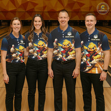 Load image into Gallery viewer, Personalized Funny Duck Bowling Team Shirt for Men Bowling League Uniform Polo &amp; 1/4-Zip QZT858