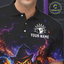 Load image into Gallery viewer, Custom Witch Owl Bowling Team Shirt Funny Bowling League Jersey Outfit for Men QZT864