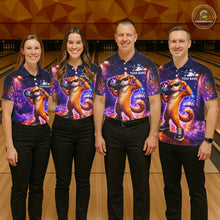 Load image into Gallery viewer, Custom Graffiti Funny Cat Bowling Shirt for Women Bowling League Jersey Polo &amp; Quarter-Zip Bowling Outfit QZT919