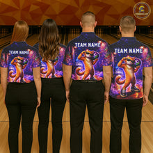 Load image into Gallery viewer, Custom Graffiti Funny Cat Bowling Shirt for Women Bowling League Jersey Polo &amp; Quarter-Zip Bowling Outfit QZT919