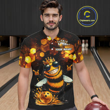 Load image into Gallery viewer, Funny Bee Bowling Shirt for Men Custom Bowling Team Jersey Bowling Outfit Polo &amp; Quarter-Zip QZT952