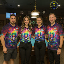 Load image into Gallery viewer, Custom Zen Frog Billiard Shirt for Women 8 Ball Meditation Style Billiard Jersey Pool Shit BHT13