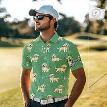 Load image into Gallery viewer, Mens Golf Polo Shirt Custom Funny Labrador Retriever Team Mens Golf Top, Dog Lover Gift NHN0215