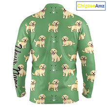 Load image into Gallery viewer, Long Sleeve Golf Polo Shirt Custom Funny Labrador Retriever Team Mens Golf Top, Dog Lover Gift NHN0215