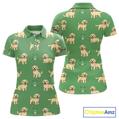 Womens Golf Polo Shirt Custom Funny Labrador Retriever Team Ladies Golf Top, Dog Lover Gift NHN0215