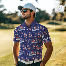 Load image into Gallery viewer, USA 250th Anniversary Mens Golf Polo Shirt Custom Patriotic American Flag Independence Team Golf Tops NHN0235