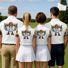 Load image into Gallery viewer, Funny Mens Golf Polo Shirts Custom Cowboy Golf Ball Camo Pattern Golf Outfits, Best Golf Gifts NHN0103